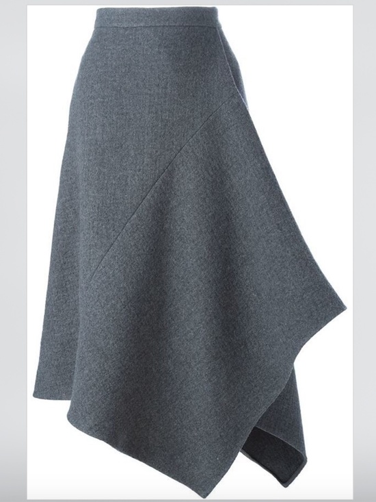 Stella McCartney Dresses & Skirts - Stella McCartney Skirt Grey Size 34 IT Pure Wool Asymmetric Hem Midi